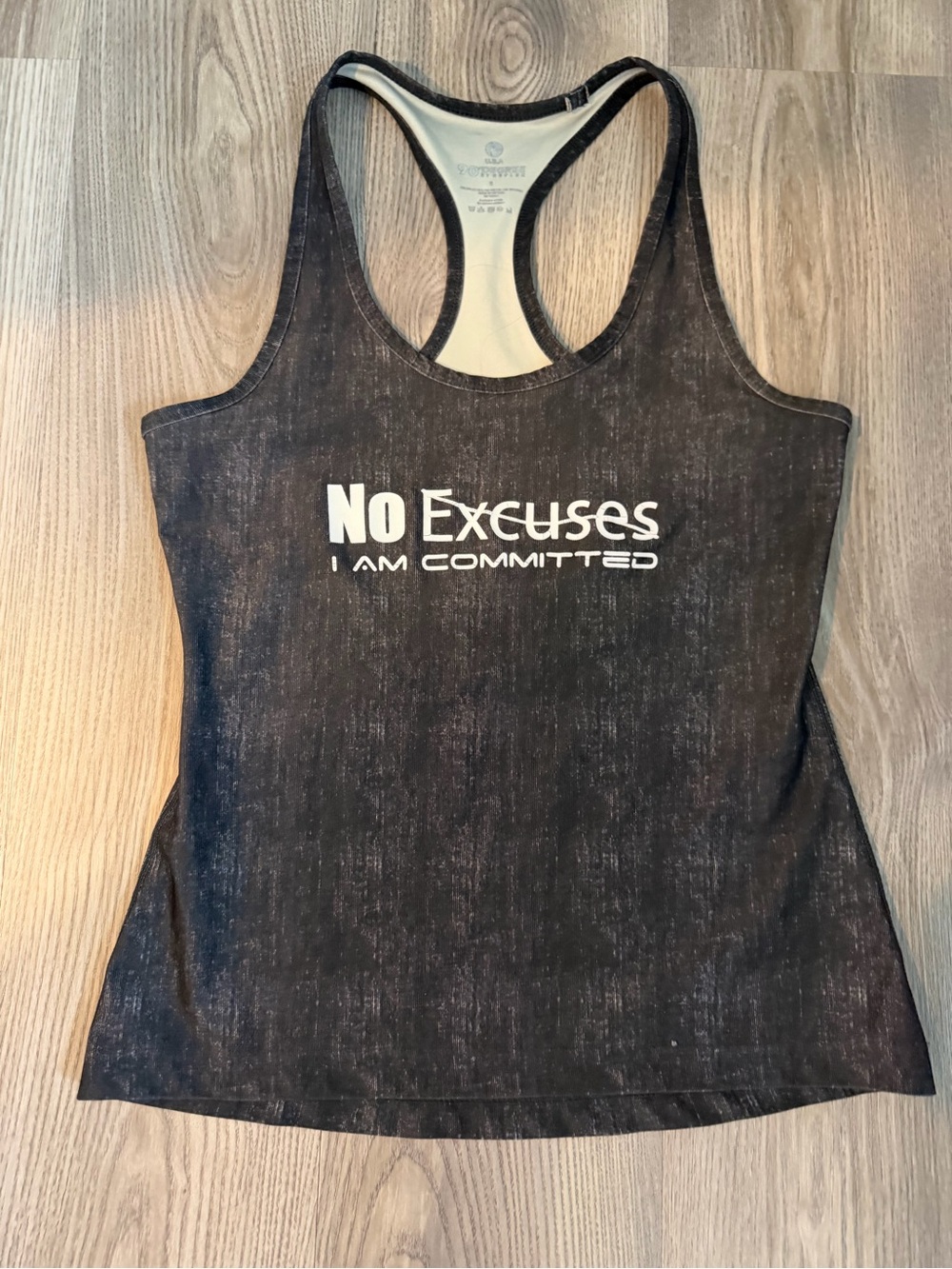 No Excuses Racerback Tank Top - Black - Unknown Brand